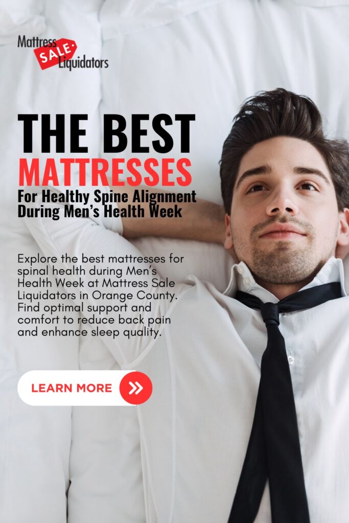 man-on-the-bed-blog-title-The-Best-Mattresses-for-Healthy-Spine-Alignment-During-Mens-Health-Week-at-Mattress-Sale-Liquidators-Pinterest-Pin